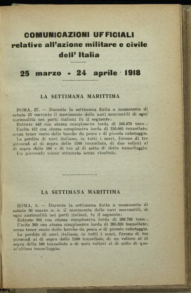 Il diario della nostra guerra : bollettini ufficiali dell'esercito e della marina